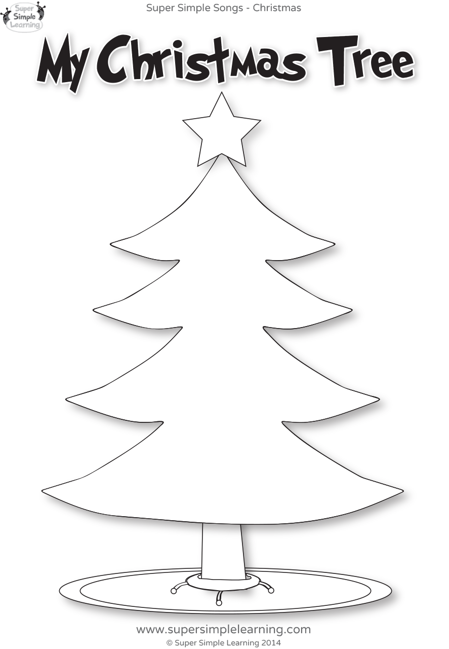 santa, where are you? worksheet - my christmas tree - super simple